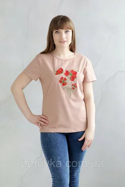 Жіноча футболка Casual з принтом Квіти