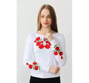 Молодіжна вишита жіноча футболка Розі В-8