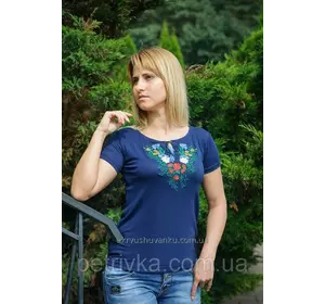 Вишиті жіночі футболки ВОЛОШКА А-6